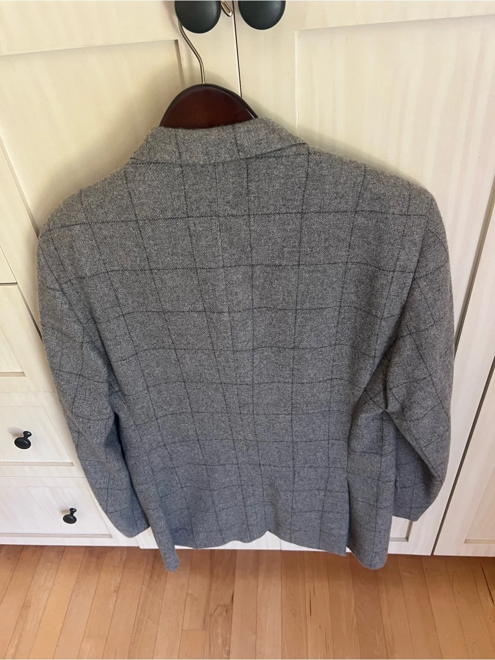 Polo by Ralph Lauren Gray Windowpane Wool-Blend Sport Coat